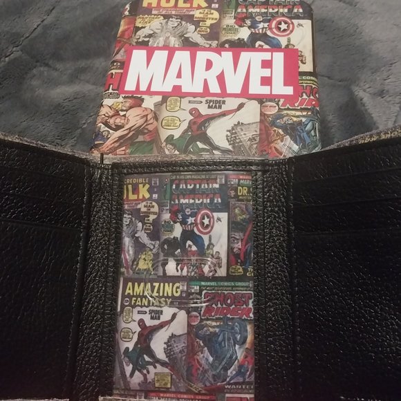 Super hero genuine leather Trifold wallet - Picture 7 of 8